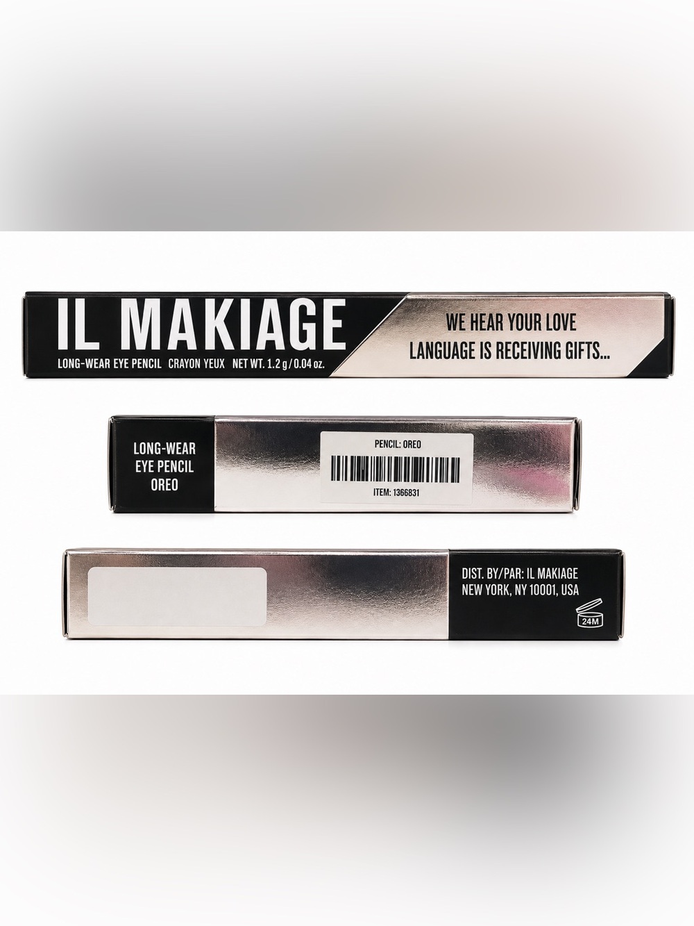 IL MAKIAGE Long-Wear Eye Pencil OREO Waterproof Eyeliner NEW